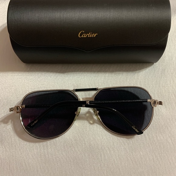 Cartier premier sunglasses black and platinum - Picture 4 of 13